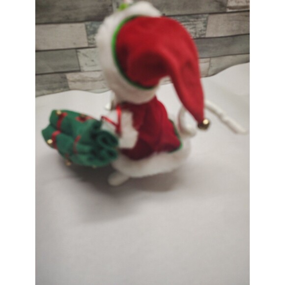 ANNALEE JINGLEBELL MOUSE CHRISTMAS SANTA SUIT W/SACK 7 INCHES HIGH - Picture 7 of 8